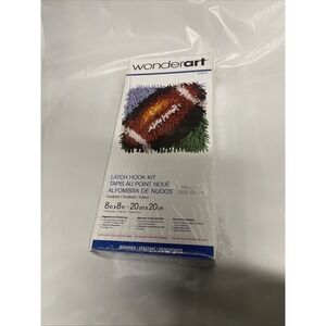 Wonderart Latch‎ Hook Kit 8"X8" Football #426218